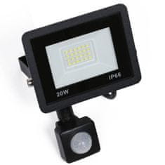 MAX-LED Hűtő LED reflektor IP66 fekete 20W + szenzor