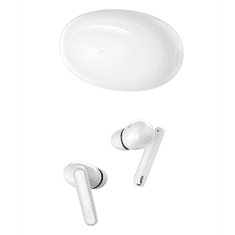 Bluetooth sztereó fülhallgató, v5.2, TWS, töltőtok, vízálló, zajszűrővel, érintés vezérlés, Oppo Enco Free 2 W52, fehér, gyári