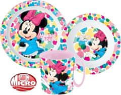 Disney Étkészlet 350 ml bögrével, micro műanyag tányér, Minnie