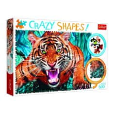 Trefl Puzzle támadó tigris 600 db - Crazy Shapes