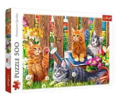 Trefl Puzzle - cicák a kertben 500 db