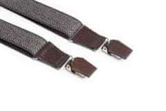 BeWooden Bőr merevítő fa részletekkel Brunn Tweed Suspenders MS10 egyetemes