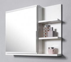 DOMTECH Fürdőszoba tükör LED fali lámpával, Fürdőszoba fali tükör polccal.