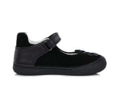 D-D-step fekete csinos virágos bőr cipő 36