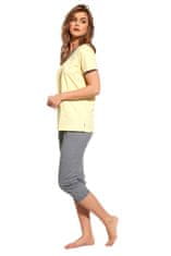 Cornette Női pizsama 446/228 Sylvia + Nőin zokni Gatta Calzino Strech, sárga, M