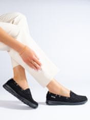Amiatex Női mokaszin 99247 + Nőin zokni Gatta Calzino Strech, fekete, 36