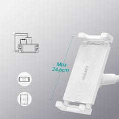 Choetech T548 flexibilis mobiltelefon tartó, Qi töltő 10W, fehér