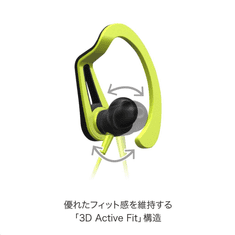 Pioneer SE-E7BT-Y cseppálló aptX Bluetooth mikrofonos sport fülhallgató sárga (SE-E7BT-Y)