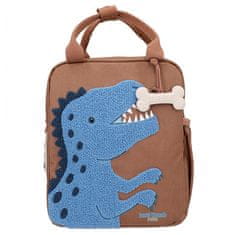 Dino World Hátizsák-táska , Barna, kék plüss T-Rex