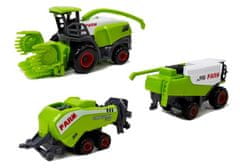 Lean-toys Mezőgazdasági járművek Traktorok Pótkocsik Állati figurák készletével