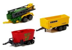 Lean-toys Mezőgazdasági járművek Traktorok Pótkocsik Állati figurák készletével