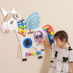 Viga Fából készült manipulatív érzékelő tábla Unicorn FSC Montessori tanúsítvány