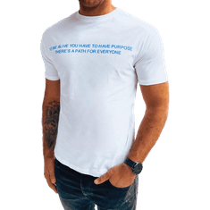 Dstreet Férfi póló PUPROSE nyomtatással fehér rx5193 S