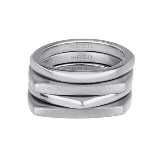 Breil Modern acél gyűrű szett New Tetra TJ301