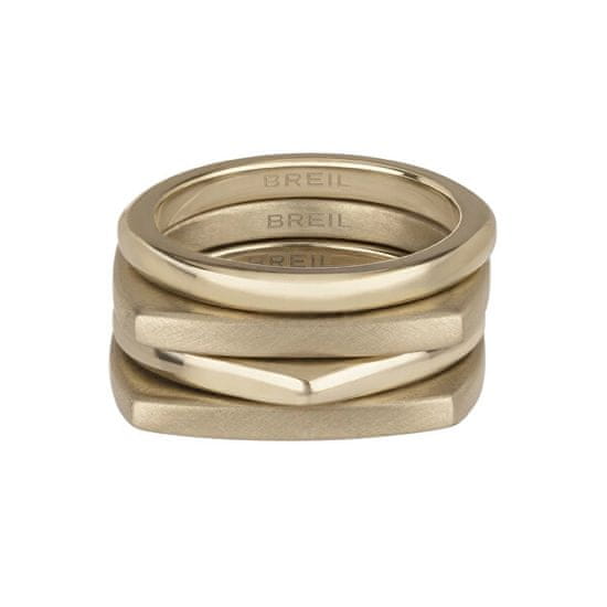 Breil Modern aranyozott gyűrű szett New Tetra TJ302