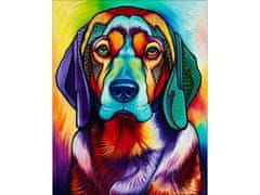 KECJA festmény szám szerint keret 40x50cm kutya színesben