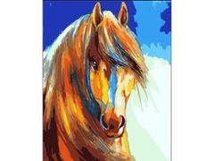 KECJA festmény a számok szerint keret 40x50cm ló színesben