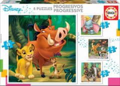 EDUCA Disney mesék puzzle 4in1 (12,16,20,25 darab)