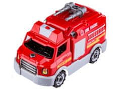 KECJA Személygépkocsi, tűzoltóautó, kulcsrakész teherautó, tűzoltó csavarhúzó