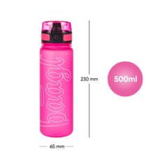 BAAGL Tritan ivópalack Logo - rózsaszín, 500 ml