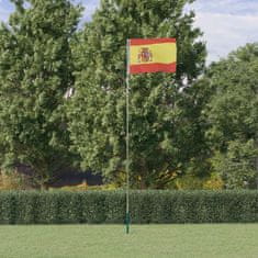 Vidaxl spanyol alumínium zászló és rúd 5,55 m 3147138