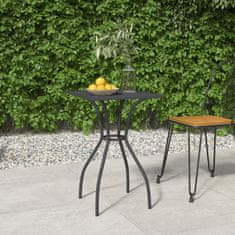 Greatstore antracitszürke acélhálós kerti asztal 50 x 50 x 72 cm