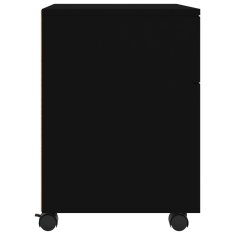 Greatstore fekete műfa mobil iratszekrény kerekekkel 45 x 38 x 54 cm