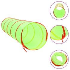 Vidaxl zöld poliészter gyerek-játszóalagút 250 labdával 175 cm 3107758