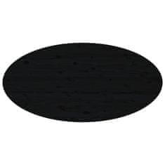 Vidaxl fekete tömör fenyőfa dohányzóasztal 110 x 55 x 45 cm 822346