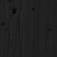 Vidaxl fekete tömör fenyőfa dohányzóasztal Ø 40 x 60 cm 822361