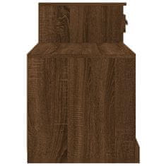 Greatstore barna tölgyszínű szerelt fa cipősszekrény 100x42x60 cm