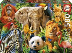 EDUCA Puzzle Kollázs vadon élő állatokról 500 darab