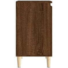 Greatstore barna tölgyszínű szerelt fa mosdószekrény 58x33x60 cm