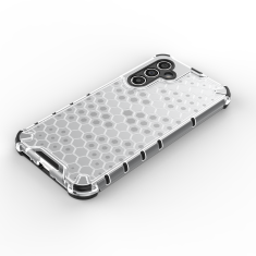 IZMAEL Honeycomb páncéltok szilikon szélekkel Samsung Galaxy A54 telefonhoz KP26180 kék