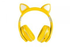 Oxe  Bluetooth vezeték nélküli gyerek fülhallgató fülekkel, sárga szín