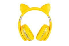 Oxe  Bluetooth vezeték nélküli gyerek fülhallgató fülekkel, sárga szín