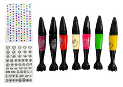 Lean-toys Nagy körömfestő készlet Glitter tollak