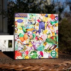 eeBoo Négyzet alakú puzzle Kolibri és drágakövek 1000 darab