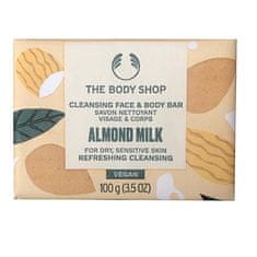 The Body Shop Tisztító szappan arcra és testre száraz és érzékeny bőrre Almond Milk (Cleansing Face & Body Bar) 10