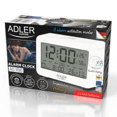 Adler Ébresztőóra elektronikus hőmérséklet páratartalom AD1196W
