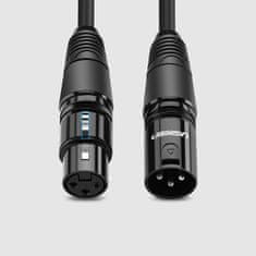 Ugreen AV130 XLR kábel F/M 3m, fekete