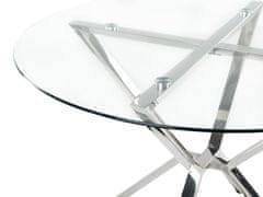 Beliani Ezüst kerek étkezőasztal 105 cm BOSCO