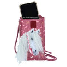 Miss Melody mobiltelefon zseb, Bordó, ló- és csillagmintával, Melody kisasszony hímzésével
