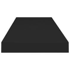Vidaxl 2 db fekete MDF lebegő fali polc 80 x 23,5 x 3,8 cm 323836