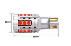 motoLEDy LED izzó W16W 12-24V 100% CAN piros hiba nélkül 2300lm