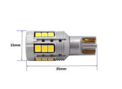 motoLEDy LED izzó W16W 12-24V 100% CAN fehér hiba nélkül 2500lm