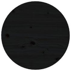 Vidaxl fekete tömör fenyőfa dohányzóasztal Ø 45 x 40 cm 822336