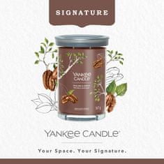 Yankee Candle Illatgyertya Signature Tumbler üvegben nagy Praline & Birch 567g