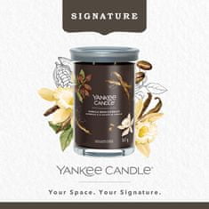 Yankee Candle Illatgyertya Signature Tumbler üvegben nagy Vanilla Bean Espresso 567g