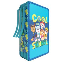KIDS LICENSING Mancs őrjárat tolltartó - "Cool for School", háromrekeszes